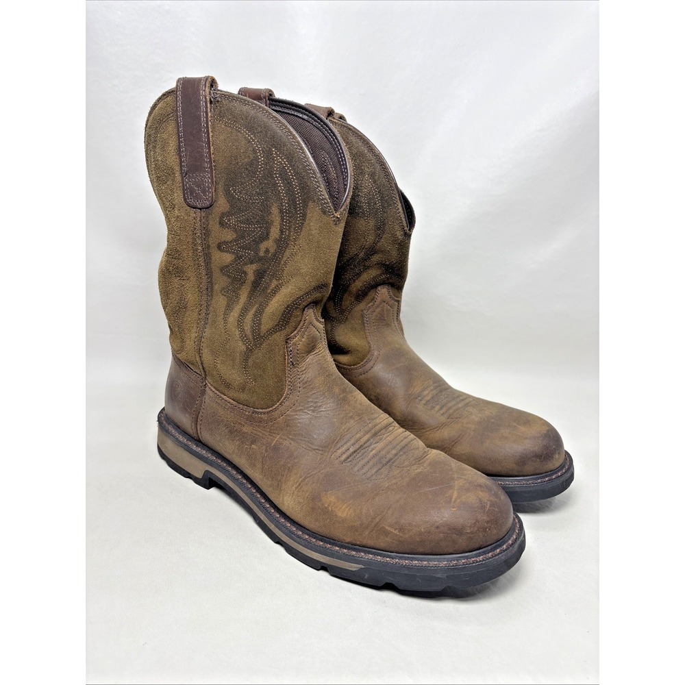 Ariat‎ Work Groundbreaker Soft Toe Boot SR Brown Men 12D Western Work